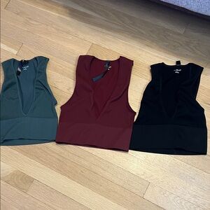 Stylish Women's Sleeveless Tops - Black, Burgundy, Teal
